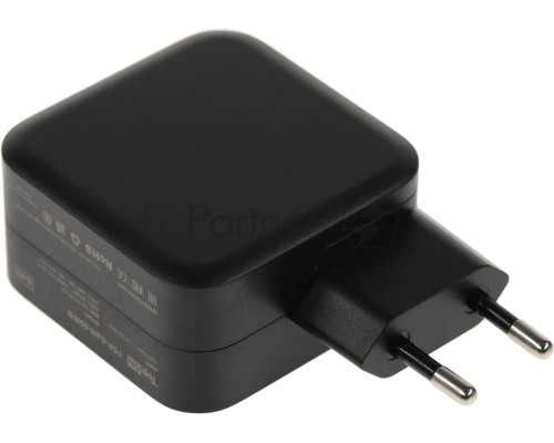 Блок питания TopON TOP-GaN-65WB автоматический 65W 5V-20V 3.25A 2xUSB от бытовой электросети LED индикатор