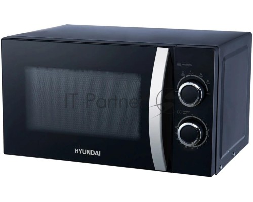 Микроволновая печь Hyundai HYM-M2055 черный/серебристый, 20 л, 700 Вт, переключатели - поворотный механизм