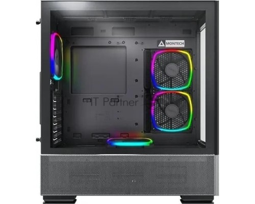 Компьютерный корпус Montech SKY TWO черный без БП ATX 3x140mm 2xUSB3.0 1xUSB3.1 audio bott PSU