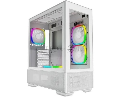 Компьютерный корпус Montech SKY TWO белый без БП ATX 3x140mm 2xUSB3.0 1xUSB3.1 audio bott PSU