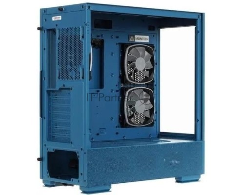 Компьютерный корпус Montech SKY TWO MOROCCO голубой без БП ATX 4x120mm 2xUSB3.0 1xUSB3.1 audio bott PSU