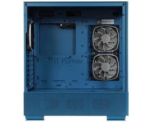 Компьютерный корпус Montech SKY TWO MOROCCO голубой без БП ATX 4x120mm 2xUSB3.0 1xUSB3.1 audio bott PSU