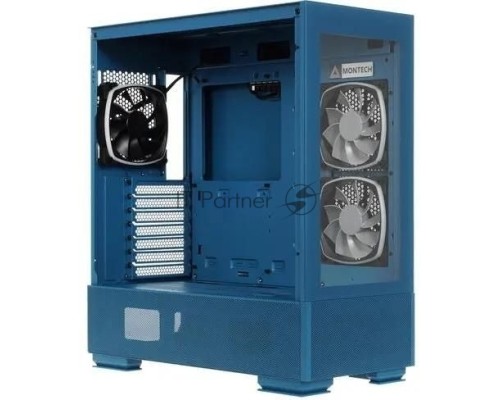 Компьютерный корпус Montech SKY TWO MOROCCO голубой без БП ATX 4x120mm 2xUSB3.0 1xUSB3.1 audio bott PSU