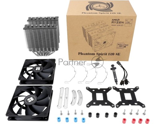 Устройство охлаждения(кулер) Thermalright Phantom Spirit 120 SE Soc-AM5/AM4/1151/1200/1700 черный 4-pin 25.6dB Al+Cu 765gr Ret (PS120-SE) Устройство охлаждения(кулер) Thermalright Phantom Spirit 120 SE Soc-AM5/AM4/1151/1200/1700 черный 4-pin 25.6dB Al+Cu 765gr Ret (PS120-SE)