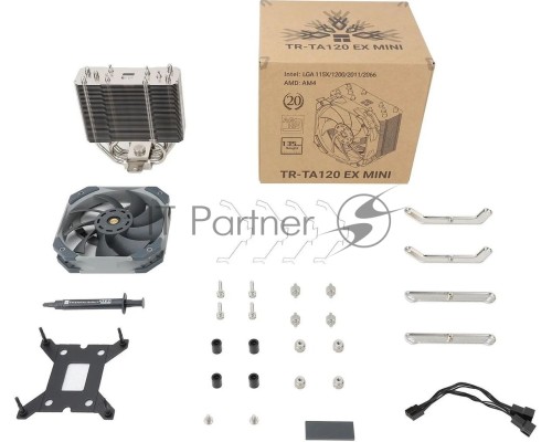 Устройство охлаждения (кулер) Thermalright TA 120 EX Mini Soc-AM5/AM4/1151/1200/2066/2011/1700 4-pin 29.6dB Al+Cu 460gr Ret (TA120-EX-MINI) Устройство охлаждения (кулер) Thermalright TA 120 EX Mini Soc-AM5/AM4/1151/1200/2066/2011/1700 4-pin 29.6dB Al+Cu 460gr Ret (TA120-EX-MINI)