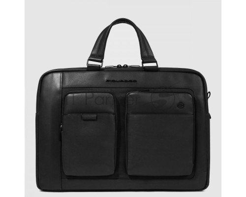 Сумка для ноутбука Piquadro Liko CA6203W131/N, натур.кожа/ткань, черный