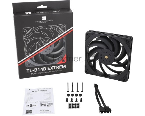 Вентилятор для корпуса Thermalright TL-B14B Extreme 140х140x25 черный 4-pin 31.4дБ (TL-B14B-EX) Ret