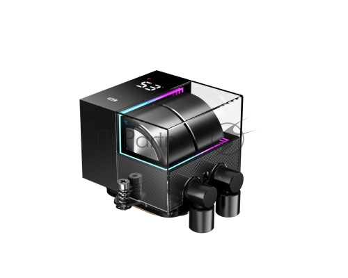 Система охлаждения/ PCCooler DS360 BK (310W, 360mm, LED temp., Black, ARGB Pump/ Fans: 3x120mm, 86.73CFM, 28dBA, 2200RPM/ Pump height 67mm, 28dBA, 3200RPM, Rad thickness 27mm/ S: 1851, 1700, 1200, 20XX, 115X, AM5, AM4)