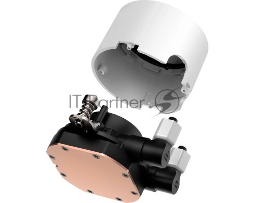 Система охлаждения/ PCCooler DA360 ARGB WH (280W, 360mm, White, ARGB/ Fans: 3x120mm, 72.1CFM, 33.8dBA, 1800RPM/ Pump height 55mm, 28dBA, 3000RPM, Rad thickness 27mm/ S: 1851, 1700, 1200, 20XX, 115X, AM5, AM4)