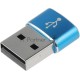 Адаптер Premier 6-071 USB 2.0 A(m) USB Type-C (f) синий (пакет)