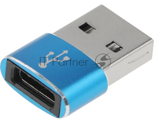 Адаптер Premier 6-071 USB 2.0 A(m) USB Type-C (f) синий (пакет)