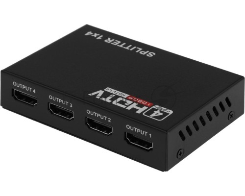 Сплиттер аудио-видео Premier 5-872-4 HDMI (f)/4xHDMI (f) черный