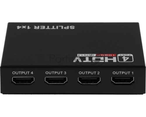 Сплиттер аудио-видео Premier 5-872-4 HDMI (f)/4xHDMI (f) черный