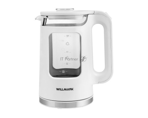Чайник эл. Willmark WEK-1725W (1.7л, пов. на 360град., LED-подсв.,двустенный корпус,2200Вт,белый)