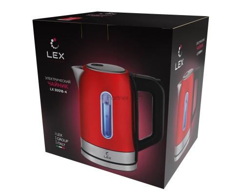 Чайник красный LEX LX 30018-4
