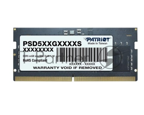 Оперативная память DIMM 16GB DDR5-5200 PSD516G520081S PATRIOT Оперативная память DIMM 16GB DDR5-5200 PSD516G520081S PATRIOT