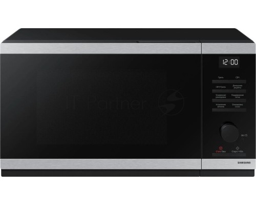 Микроволновая печь Samsung MG23DG4524ATBW нержавеющая сталь/черный 23л. 800Вт переключатели - поворотный механизм