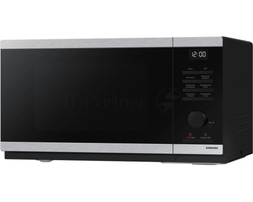Микроволновая печь Samsung MG23DG4524ATBW нержавеющая сталь/черный 23л. 800Вт переключатели - поворотный механизм