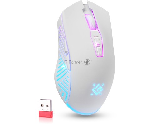 Мышь беспроводная Defender Pandora GM-502 белый, 3200 dpi, радиоканал, USB, кнопки - 7