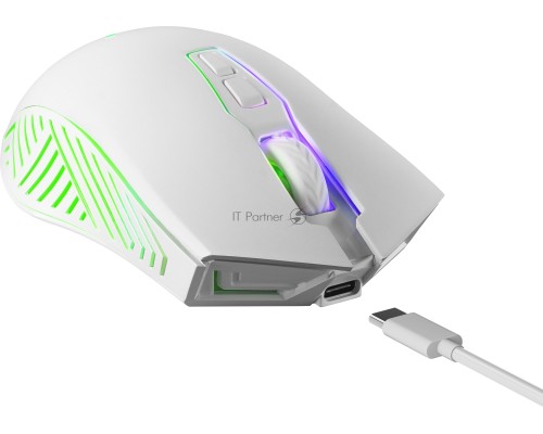 Мышь беспроводная Defender Pandora GM-502 белый, 3200 dpi, радиоканал, USB, кнопки - 7