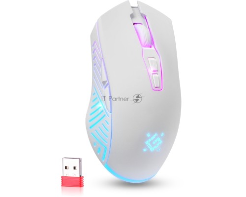 Мышь беспроводная Defender Pandora GM-502 белый, 3200 dpi, радиоканал, USB, кнопки - 7