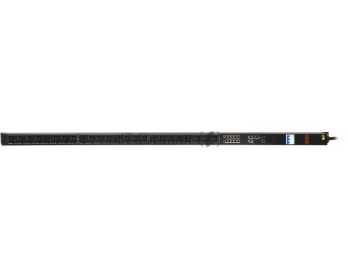 Блок распределения питания Powercom PDU-32AVMS24-18C3-6C9-3P верт.размещ. 18xC13 6xC19 с сетевым мониторингом 3x32A EN 60309 2м