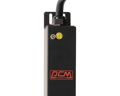 Блок распределения питания Powercom PDU-32AVMS24-18C3-6C9-3P верт.размещ. 18xC13 6xC19 с сетевым мониторингом 3x32A EN 60309 2м