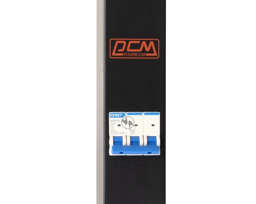 Блок распределения питания Powercom PDU-32AVMS24-18C3-6C9-3P верт.размещ. 18xC13 6xC19 с сетевым мониторингом 3x32A EN 60309 2м