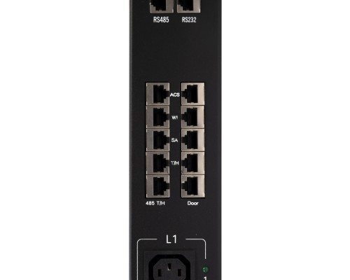 Блок распределения питания Powercom PDU-32AVMS24-18C3-6C9-3P верт.размещ. 18xC13 6xC19 с сетевым мониторингом 3x32A EN 60309 2м