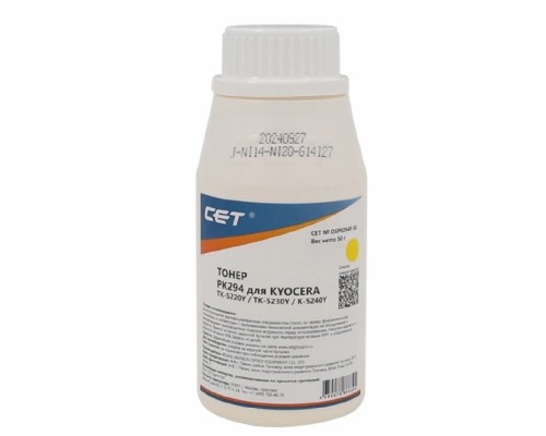 [Расходные материалы] Тонер PK294 для KYOCERA ECOSYS P5021cdw (Japan) Yellow, 50г/бут, (унив.), OSP0294Y-50