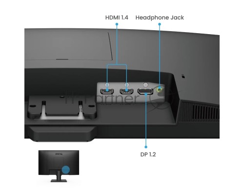 Мониторы Benq GW2490E 23.8'', 1920x1080, IPS,  100Hz, 20M:1, 250cd, 5ms, 2*HDMI, DP, Speakers, Flicker-free;Low Blue Light, 3Y, Black