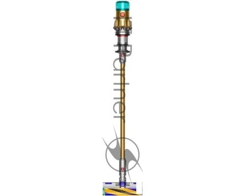 Пылесос вертикальный Dyson SV46 V12 Detect Slim Absolute золотистый/серебристый, питание от аккумулятора, 150 Вт, уборка сухая, пылесборник 0.35 л, работа от АКБ max 60 мин