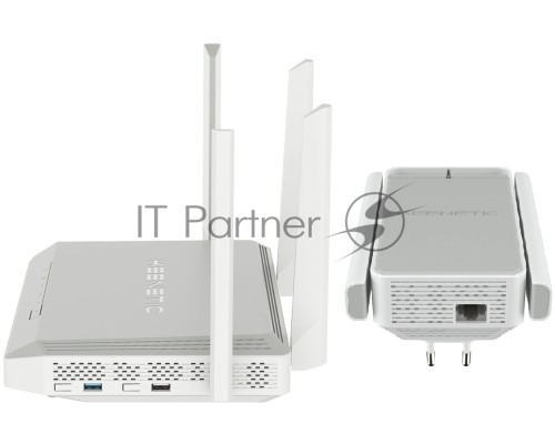 Роутер беспроводной Keenetic Peak (KN-2710 + KN-3311) AC2600 10/100/1000BASE-TX/SFP/4g ready серый