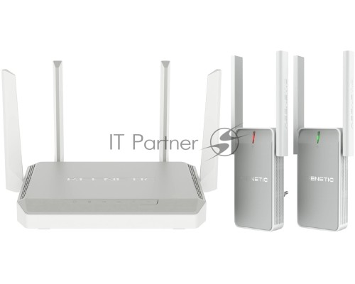 Роутер беспроводной Keenetic Peak (KN-2710 + KN-3311X2) AC2600 10/100/1000BASE-TX/SFP/4g ready серый