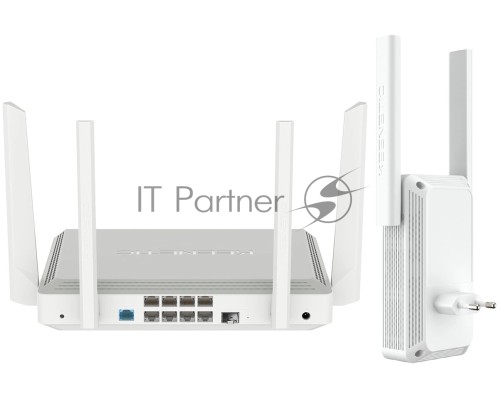 Роутер беспроводной Keenetic Peak (KN-2710 + KN-3311X2) AC2600 10/100/1000BASE-TX/SFP/4g ready серый
