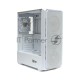 Компьютерный корпус BaseTech eXtreme GFX-03, Без БП, ATX, белый, 4xICE BLUE FAN, 2xUSB2, 1xUSB3, бок: закалённое стекло (BT-GFX-03W-MESH-4F-IB)