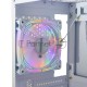 Компьютерный корпус BaseTech eXtreme GFX-03, Без БП, ATX, белый, 4xICE BLUE FAN, 2xUSB2, 1xUSB3, бок: закалённое стекло (BT-GFX-03W-MESH-4F-IB)