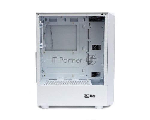 Компьютерный корпус BaseTech eXtreme GFX-03, Без БП, ATX, белый, 4xRGB FAN, 2xUSB2, 1xUSB3, бок: закалённое стекло