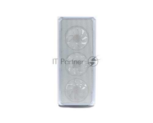 Компьютерный корпус BaseTech eXtreme GFX-03, Без БП, ATX, белый, 4xRGB FAN, 2xUSB2, 1xUSB3, бок: закалённое стекло