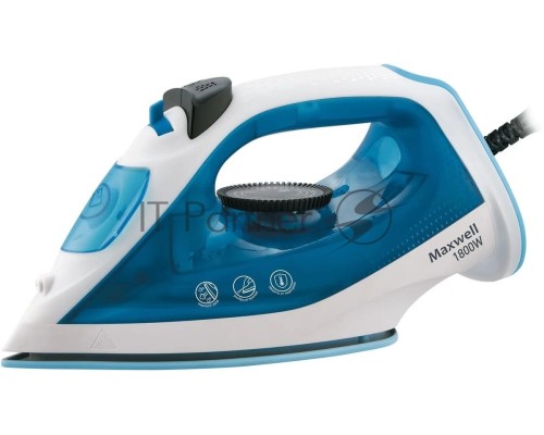 Утюг Maxwell MW-3004, 1800Вт, белый/синий