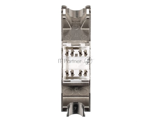 Модуль-вставка Keystone Jack RJ-45 ExeGate KJ-8P8C-SH-C6-180-TL (Кат.6, экранированная, 180 градусов, IDC Toolless (без инструмента))
