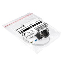 Модуль-вставка Keystone Jack RJ-45 ExeGate KJ-8P8C-U-C5e-180-TL (Кат.5e, неэкранированная, 180 градусов, IDC Toolless (без инструмента))