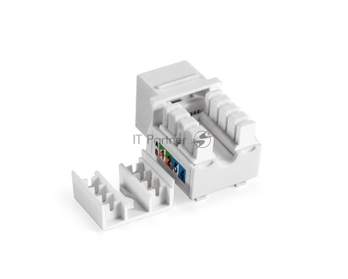Модуль-вставка Keystone Jack RJ-45 ExeGate KJ-8P8C-U-C5e-90-110 (Кат.5e, неэкранированная, 90 градусов, IDC 110)