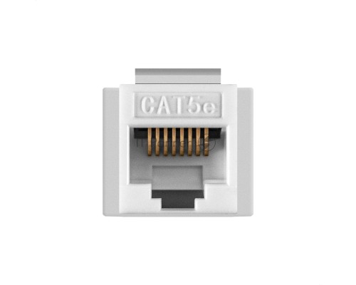 Модуль-вставка Keystone Jack RJ-45 ExeGate KJ-8P8C-U-C5e-90-110 (Кат.5e, неэкранированная, 90 градусов, IDC 110)