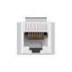Модуль-вставка Keystone Jack RJ-45 ExeGate KJ-8P8C-U-C5e-90-110 (Кат.5e, неэкранированная, 90 градусов, IDC 110)