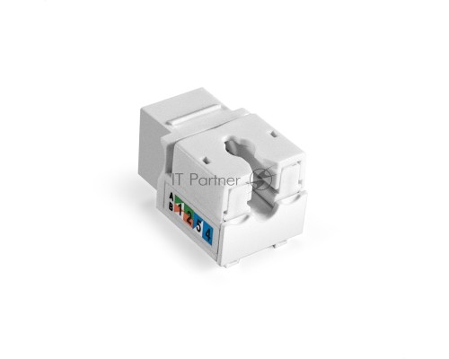 Модуль-вставка Keystone Jack RJ-45 ExeGate KJ-8P8C-U-C5e-90-110 (Кат.5e, неэкранированная, 90 градусов, IDC 110)
