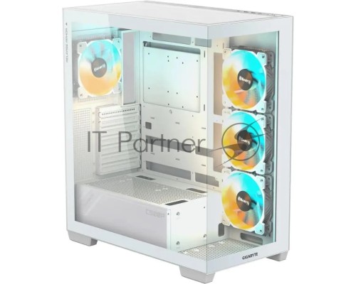 Компьютерный корпус Gigabyte GB-C500PI ST белый без БП ATX 3x120mm 6x140mm 2xUSB3.0 1xUSB3.1 audio bott PSU