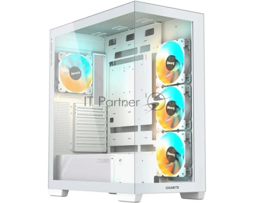 Компьютерный корпус Gigabyte GB-C500PI ST белый без БП ATX 3x120mm 6x140mm 2xUSB3.0 1xUSB3.1 audio bott PSU