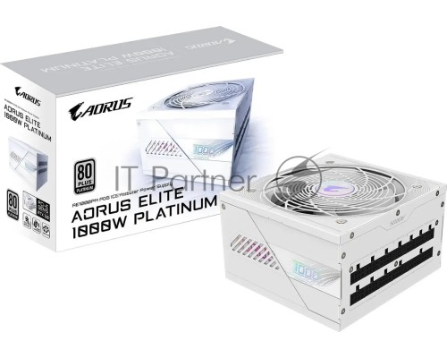 Блок питания Gigabyte ATX 1000W GP-AE1000PM PG5 ICE Gen.5 80+ platinum (20+4pin) APFC 120mm fan 16xSATA Cab Manag RTL