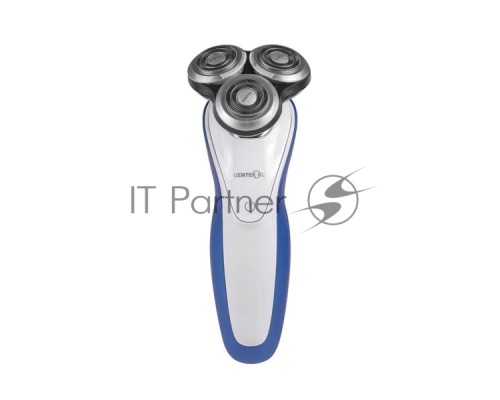 Бритва Centek CT-2152 (сер/бел/син) 5 ВТ, 3 плав. головки, аккумулятор+работа от сети